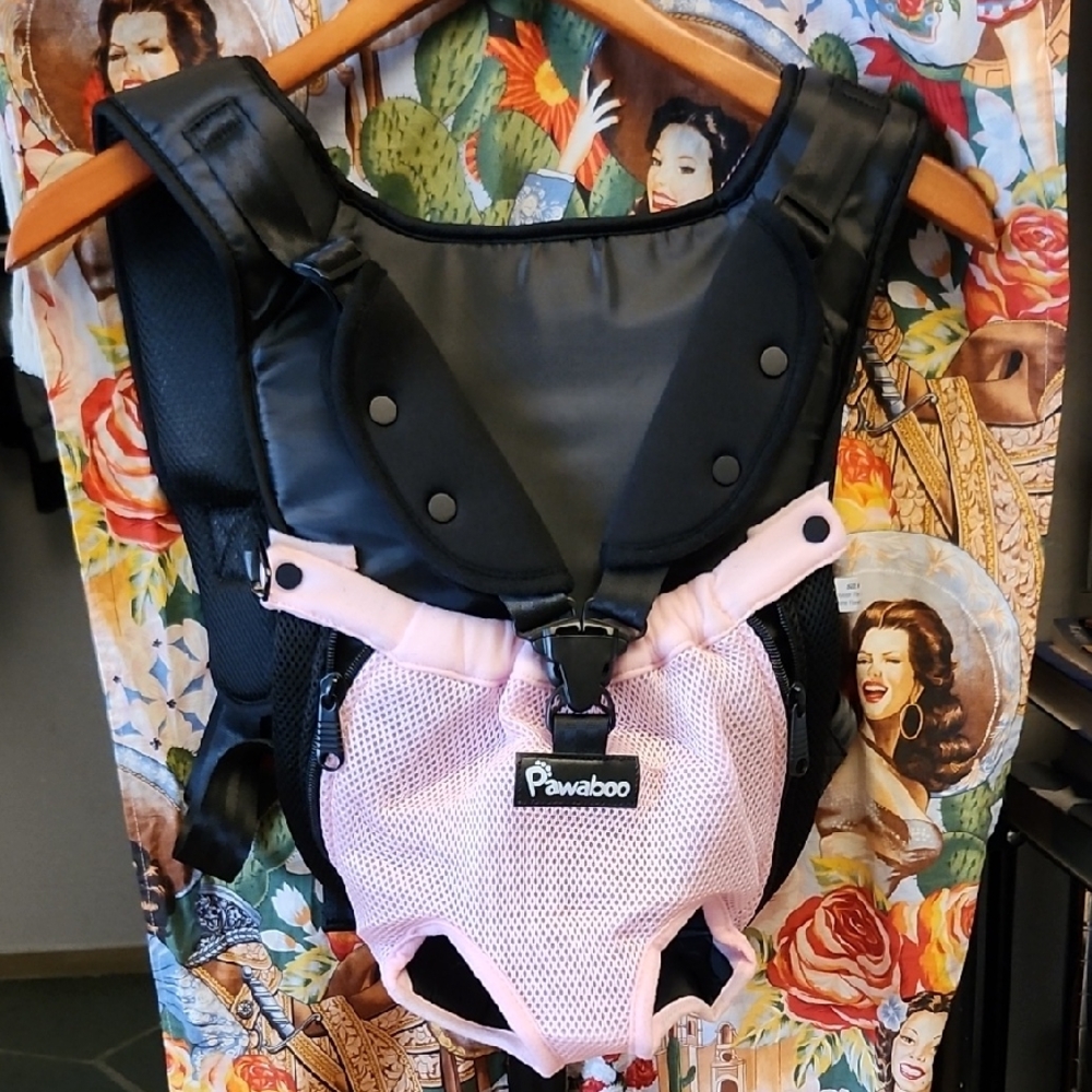 PAWABOO Pink Black Dog Pet Carrier Medium New